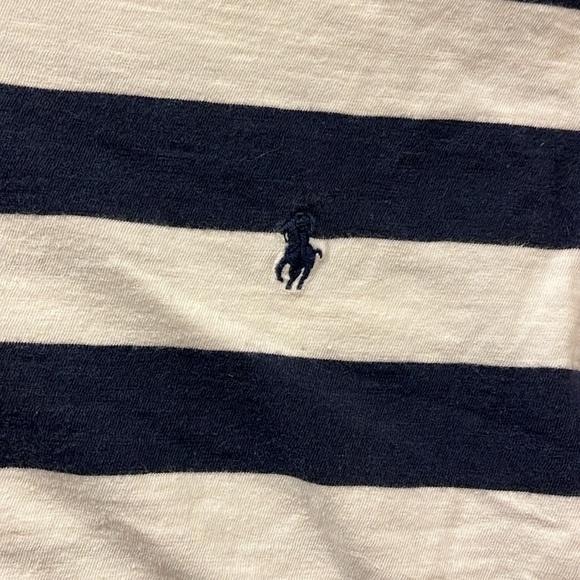 Navy and white long sleeve T-shirt. Boys. Medium 12 Polo Ralph Lauren - Picture 2 of 3